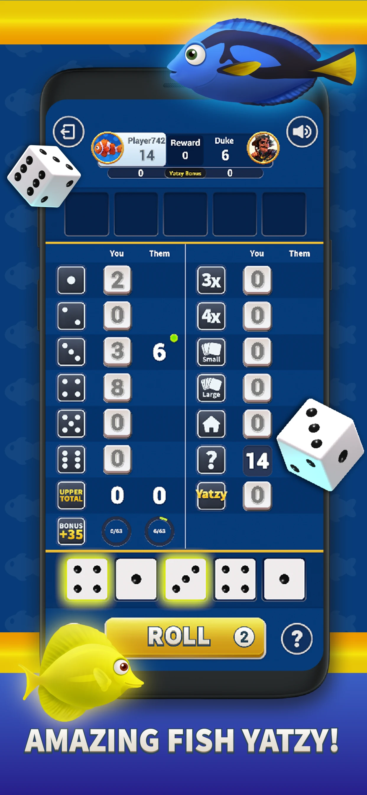 Fish Yatzy – Dice & Aquarium screenshot