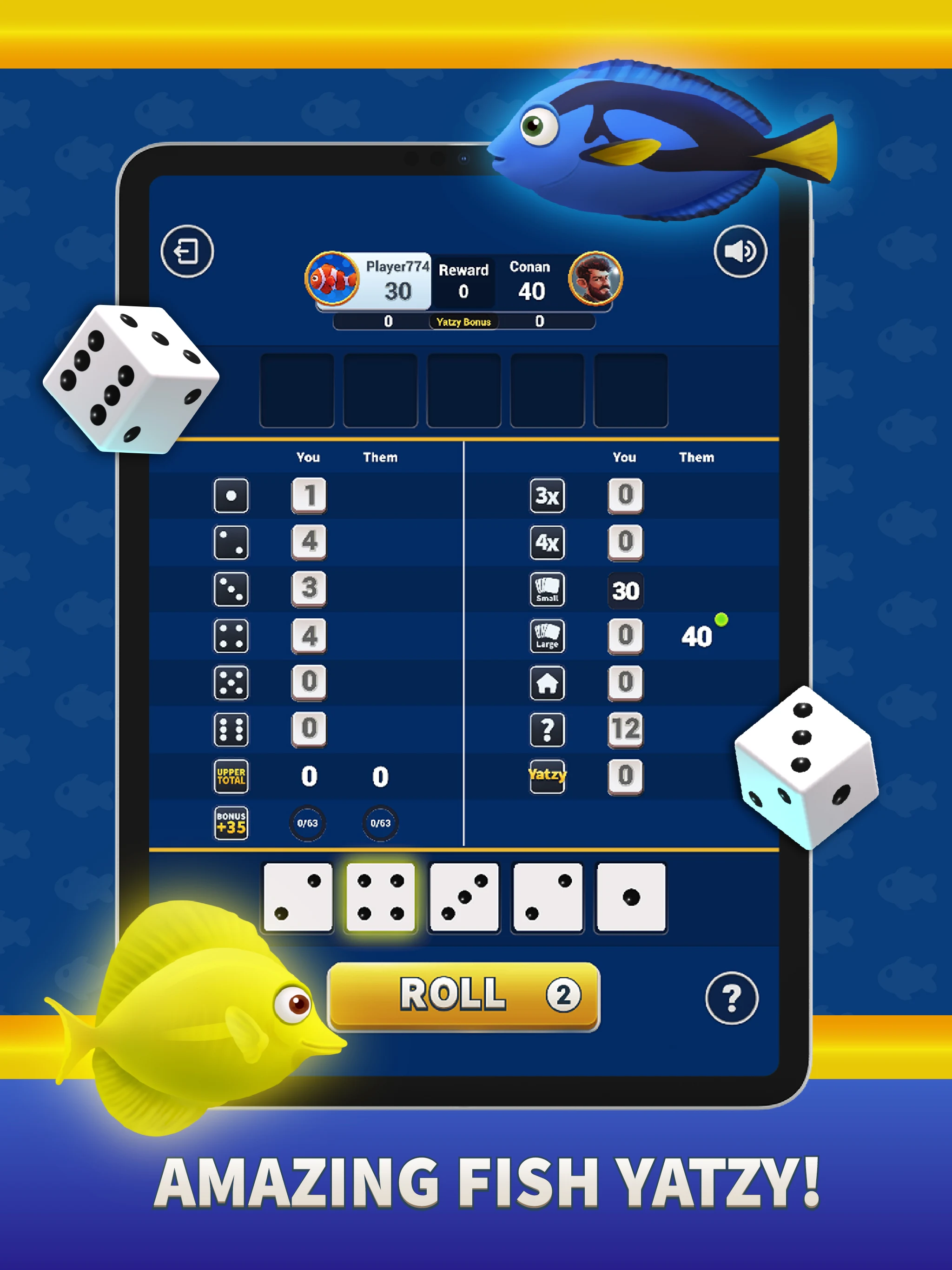 Fish Yatzy – Dice & Aquarium screenshot